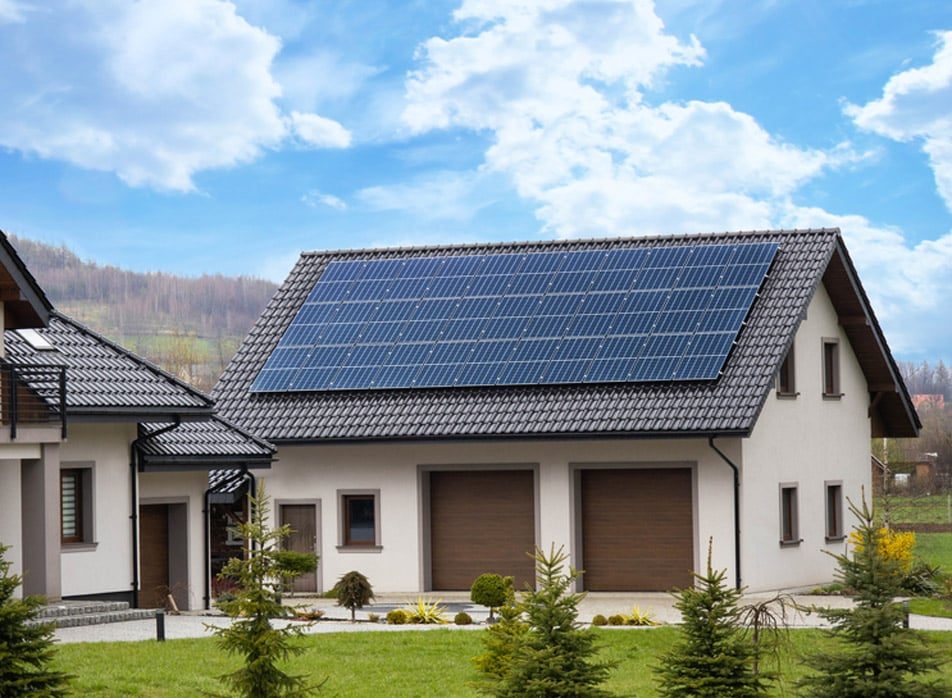 Solar Panels On A Residential Home — Professional Builders in Brisbane, QLD